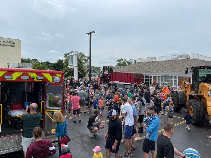 Group of attendees that were at our touch a truck in 2022 at Home State Bank